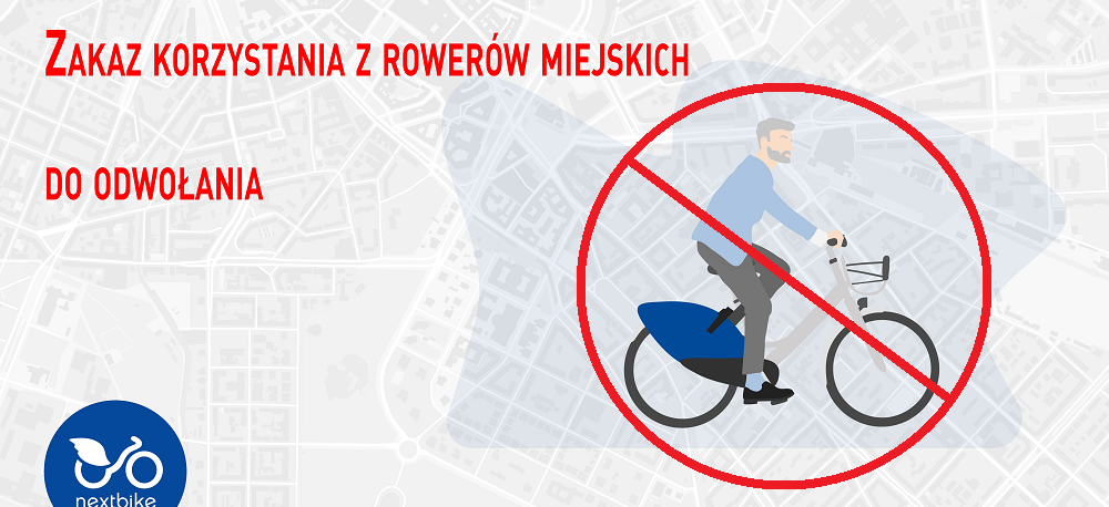Zakaz korzystania z rowerów miejskich do odwołania