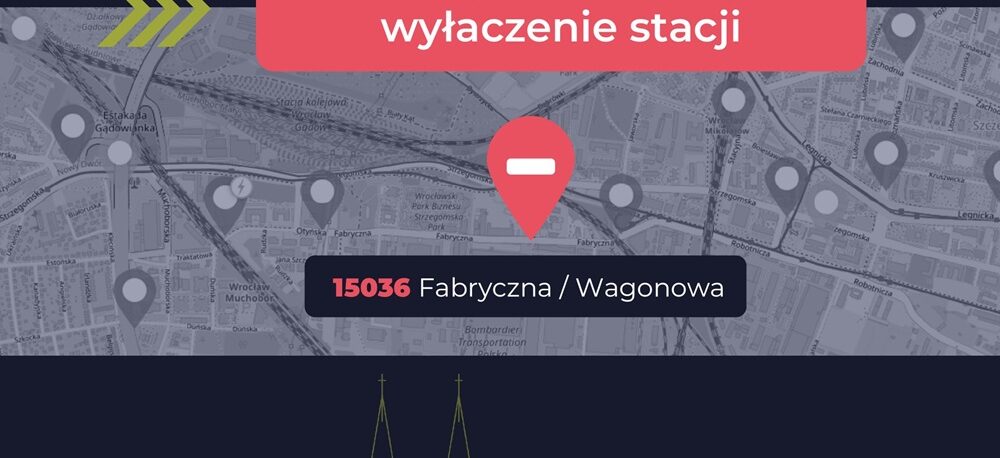 Tymczasowe wyłączenie stacji 15036 Fabryczna / Wagonowa