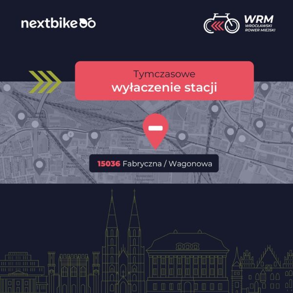 Tymczasowe wyłączenie stacji 15036 Fabryczna / Wagonowa